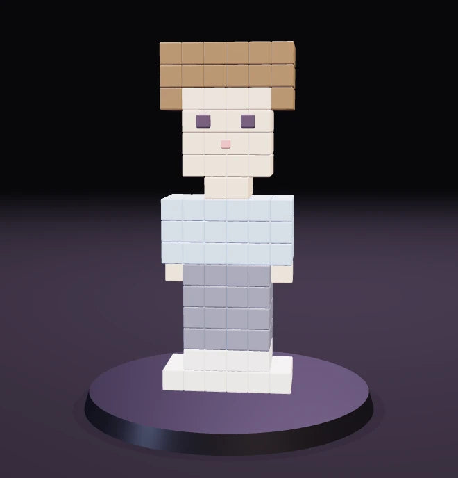 Actual rendered archive model. Technical sample, not approved merchandise.
